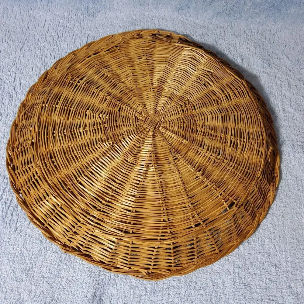 Vintage Wicker Rattan Charger Plates 10